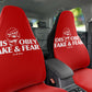 Disobey ✊🏻 Fake <br> & Fear At All Time <br> Seat Covers Red