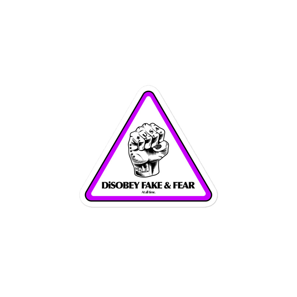 Purple Caution <br> Liberty Punch Stickers
